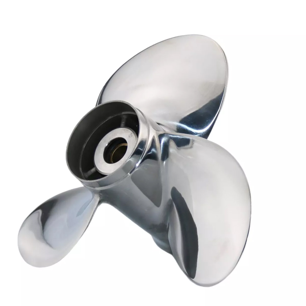 9 1/4x9 Stainless Steel Outboard Boat Propeller fit Johnson Evinrude Cupped Prop Engines 8-15HP,10-Spline - Image 3