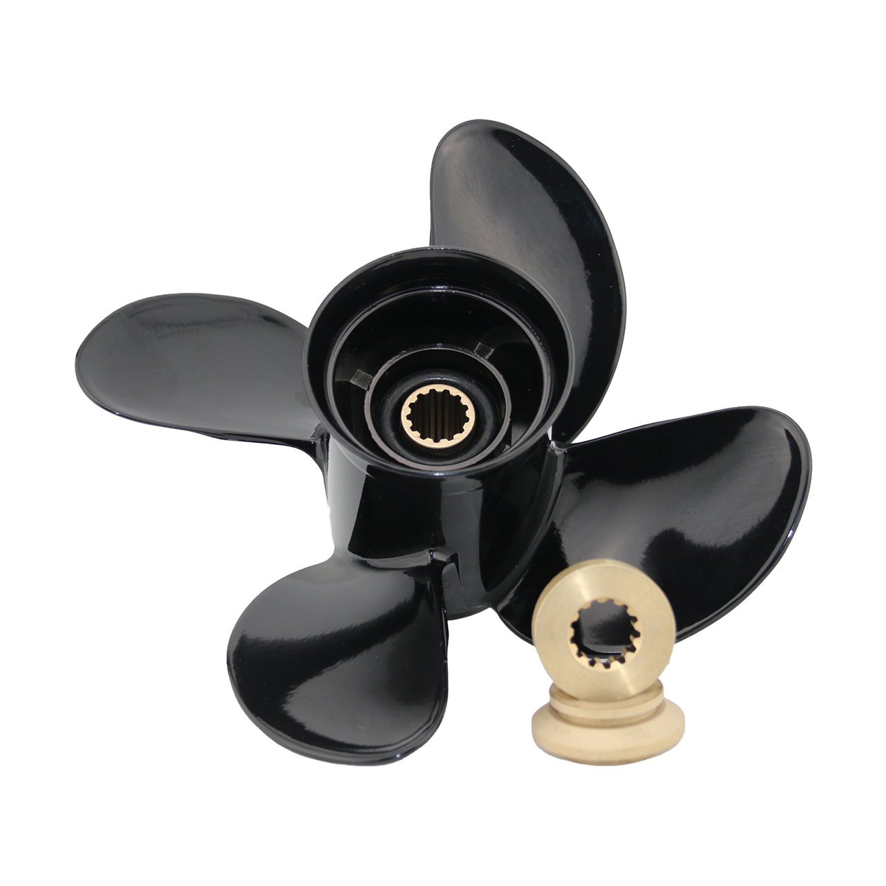 10.3x13 Outboard Propeller Aluminum Fit Tohatsu Boat Engines 35HP - 50HP 4 Blades - Image 2