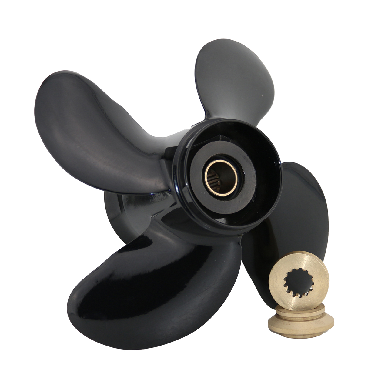 10.3x13 Outboard Propeller Aluminum Fit Tohatsu Boat Engines 35HP - 50HP 4 Blades - Image 3