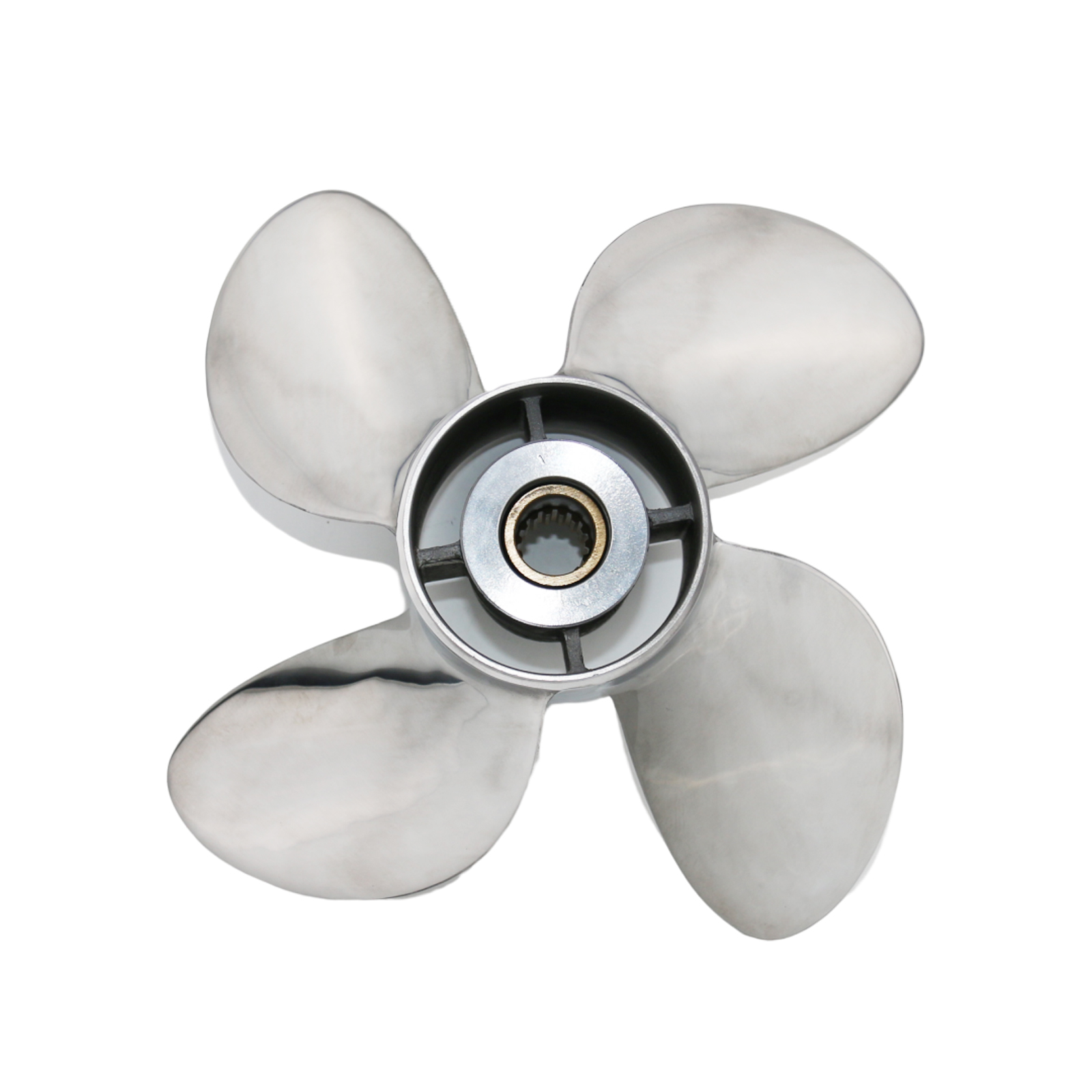13 1/2×13 Outboard Propeller Stainless Steel Fit Yamaha Boat Engines 50-130HP 4 Blades - Image 4