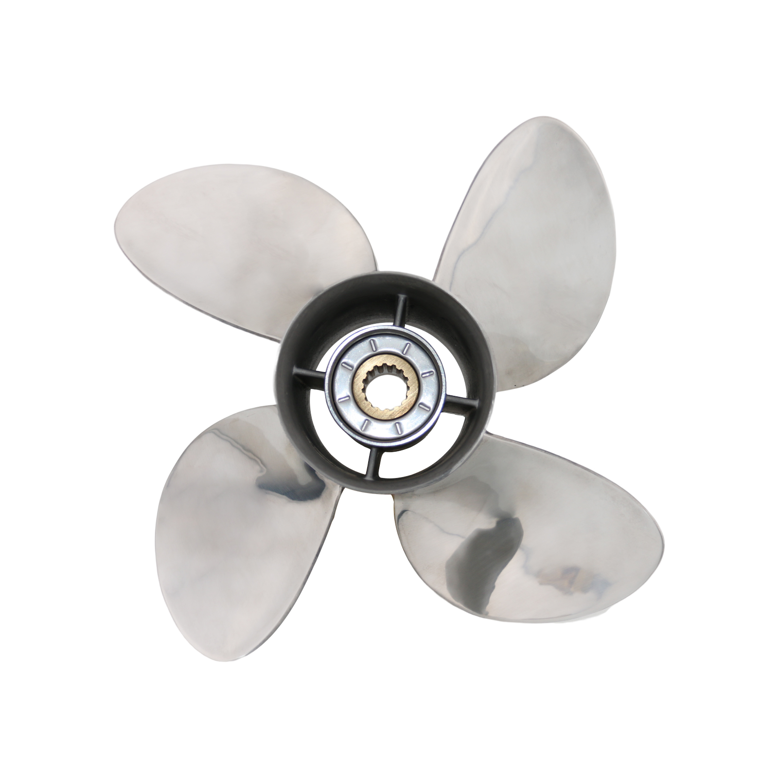 13 1/2×13 Outboard Propeller Stainless Steel Fit Yamaha Boat Engines 50-130HP 4 Blades - Image 5